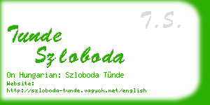 tunde szloboda business card